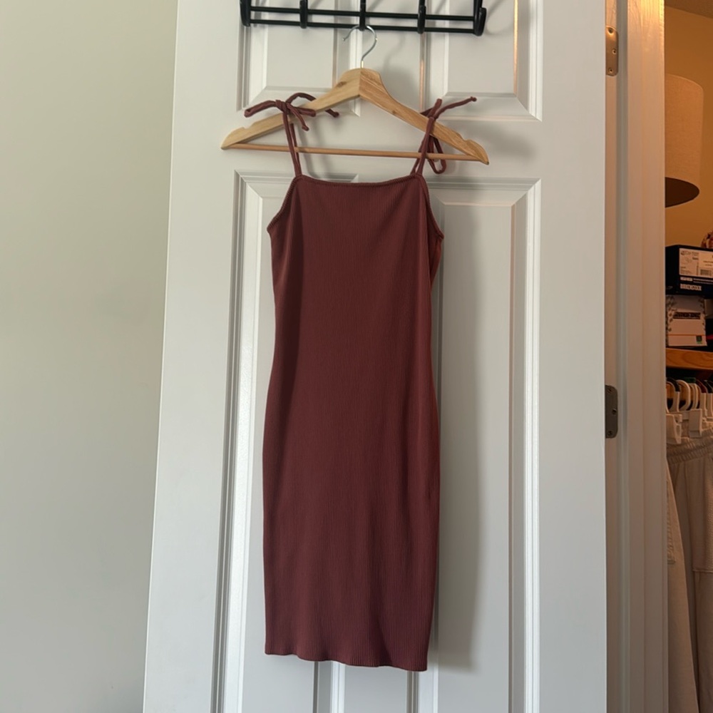 Pink mini dress with adjustable straps
